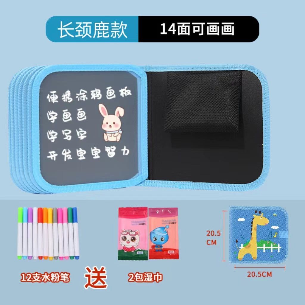 image-Children's Drawing Board - Red Dinosaur 6-Sided 
