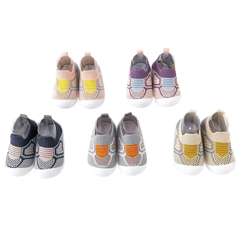 image-Baby Walking Shoes - Purple Stripe Size 21