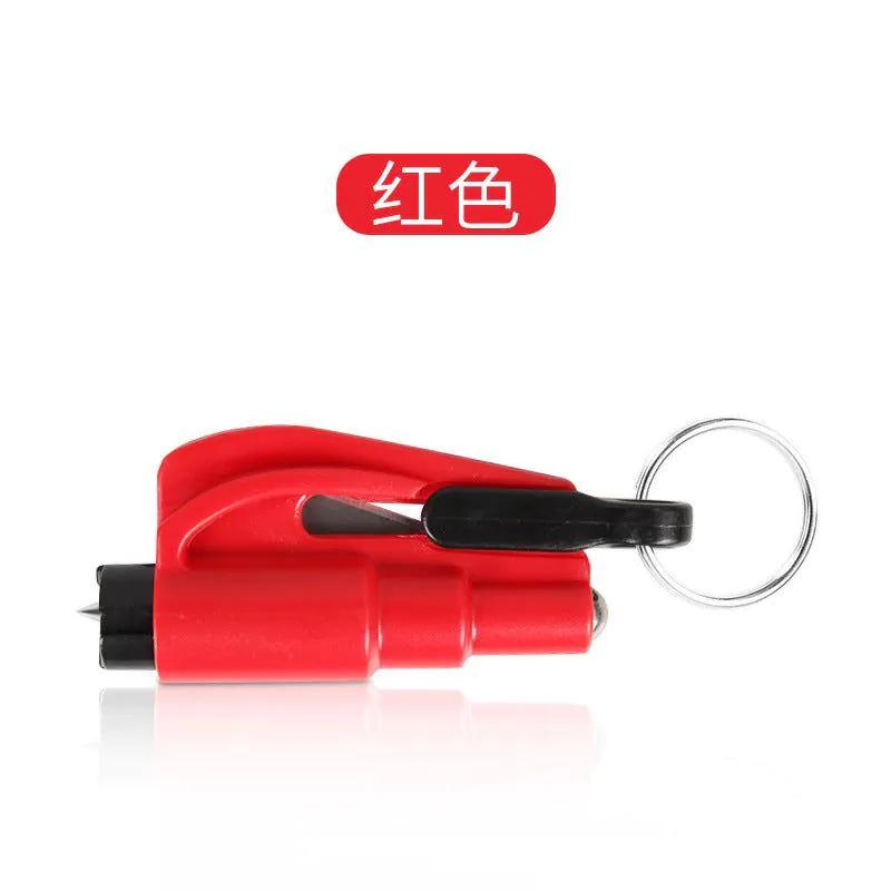 image-Three-in-One Emergency Keychain Hammer - Plastic Window Breaker