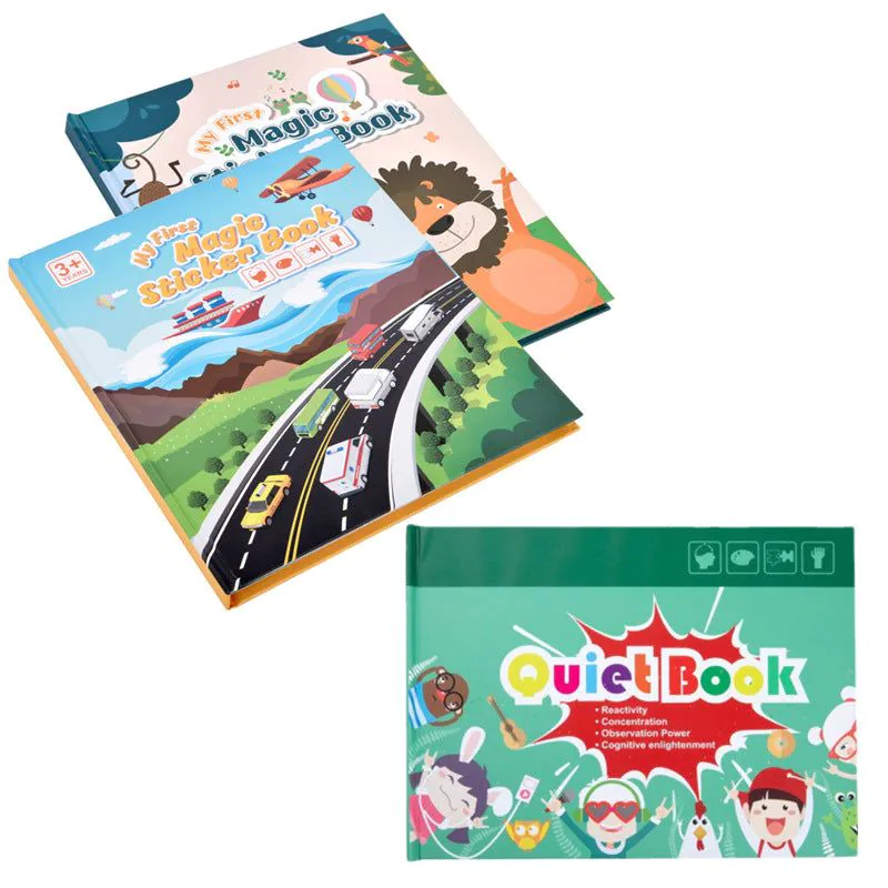 image-Children's Sticker Book - Quiet Paste Montessori