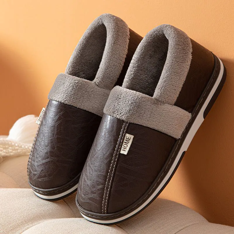 image-Cotton Slippers - Brown Size 50-51 Oversized