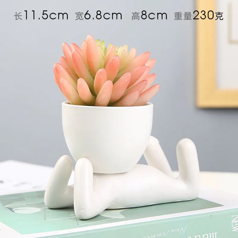 image-Sanwuxuan Nordic Ceramic Succulent Pot