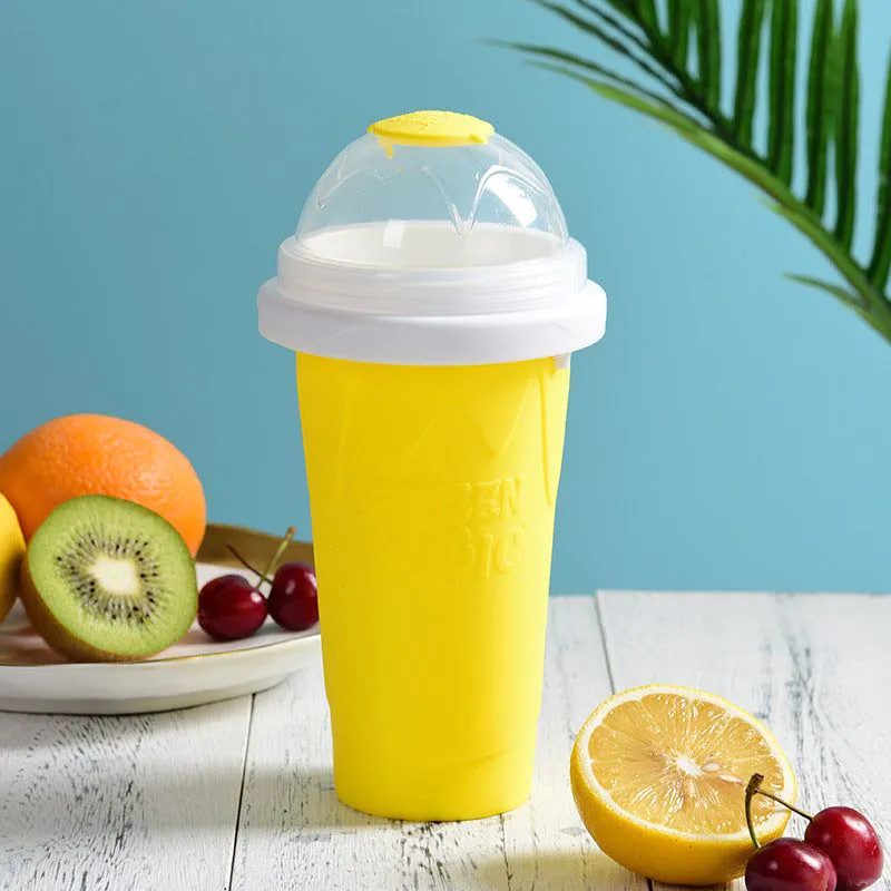 image-Silicone Pinch Cup - Blue 500ml Smoothie