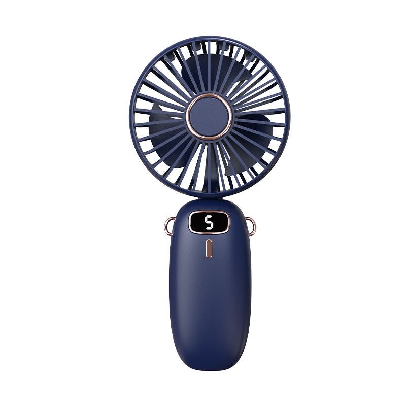image-Portable Neck Fan USB Rechargeable Handheld Foldable