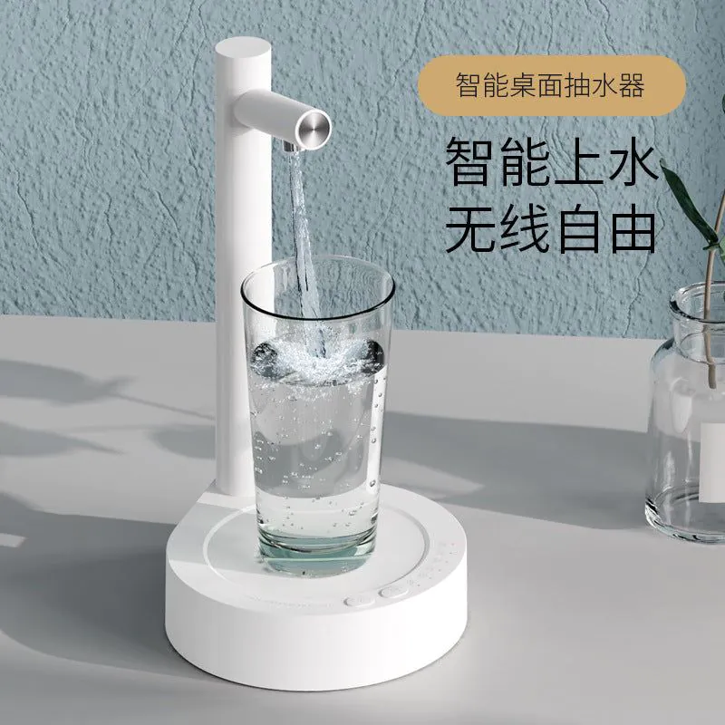 image-Smart Electric Water Pump Dispenser - White Wireless