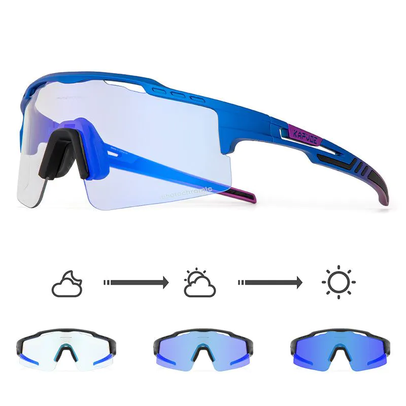 image-Kapvoe Half-Frame Golf Goggles - Color-Changing