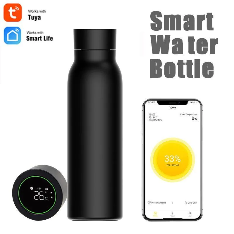 image-Smart Thermos Cup - 316 Stainless Steel LED Temp Display 