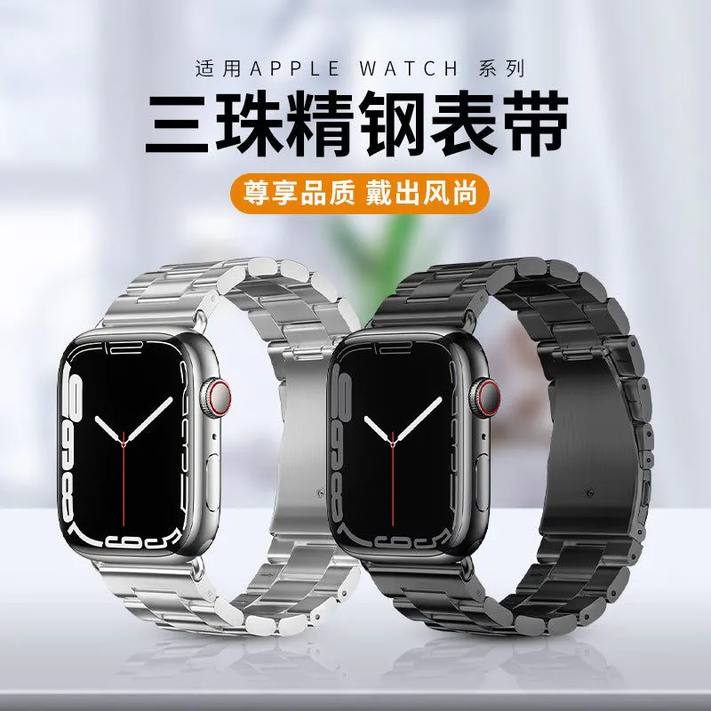 image-Xia Yang Universal Apple Watch 7 Steel Strap - Silver 42mm 