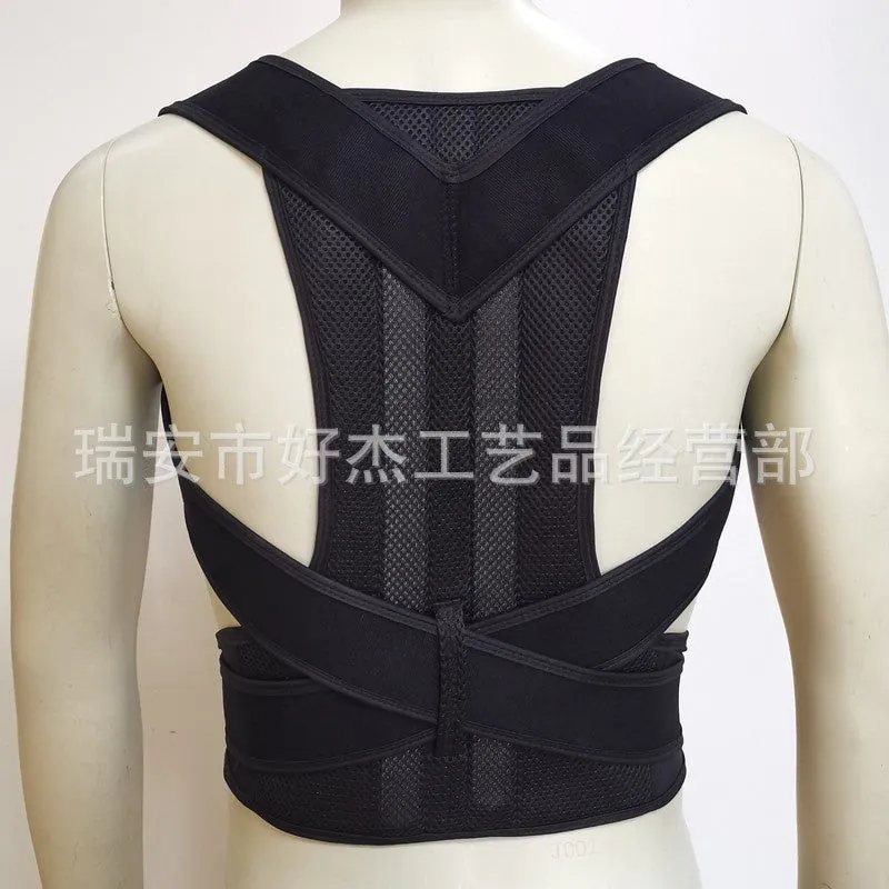 image-Posture Corrector Back Brace - Light Grey Support Belt