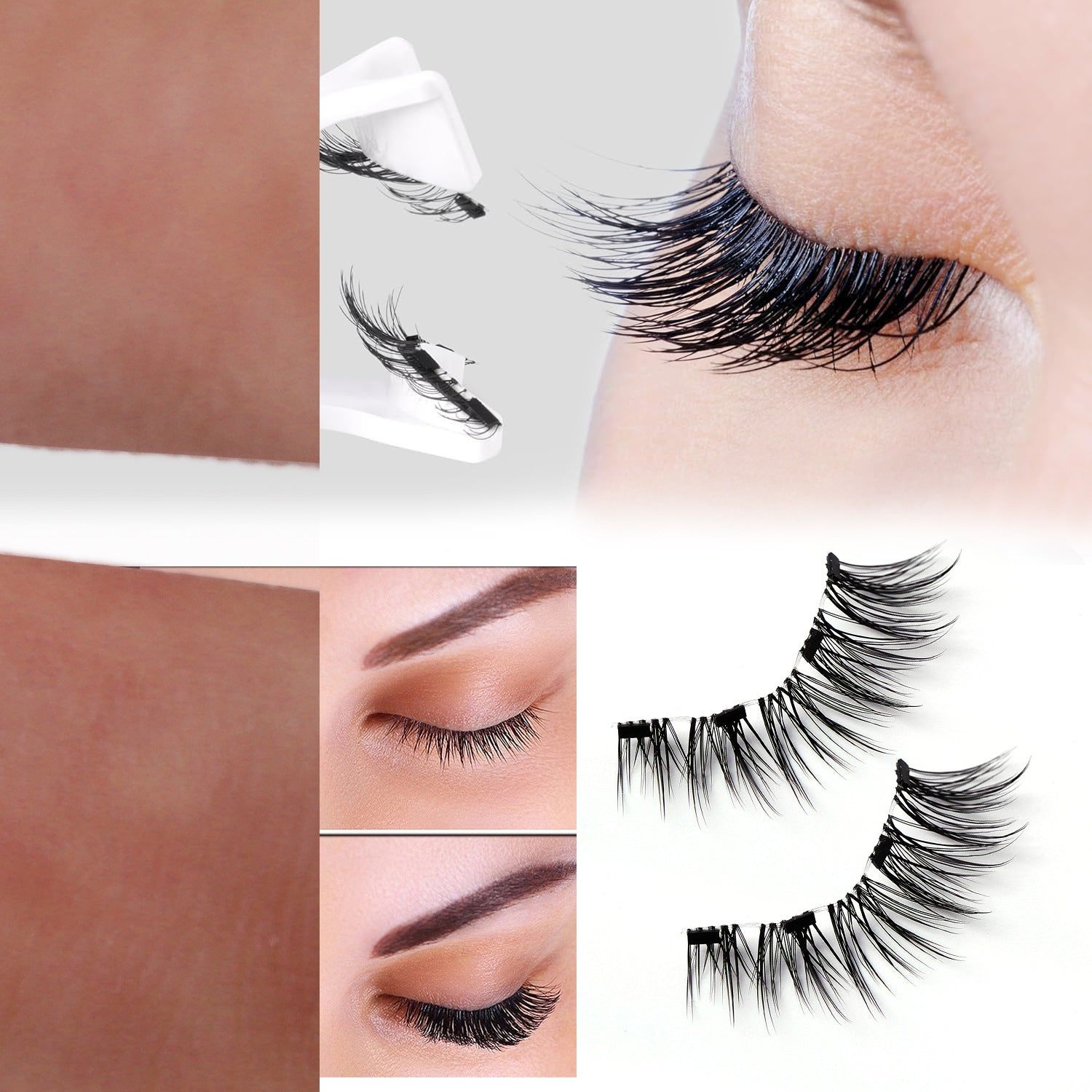image-Natural Magnetic False Eyelashes Set - Waterproof 4pc