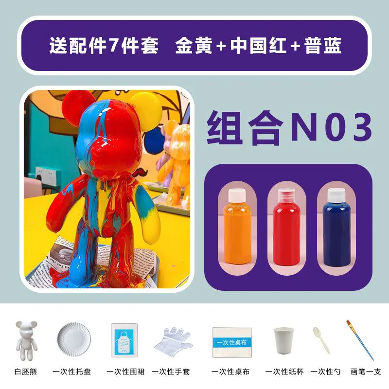 image-Fluid Bear DIY Paint Pigment Kit - 6 Colors
