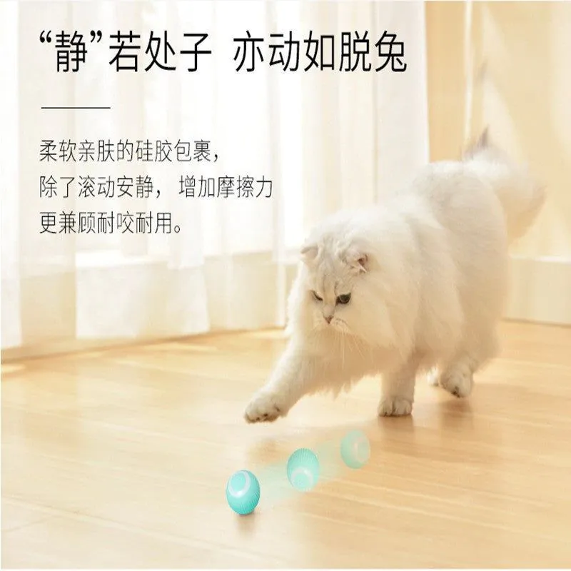 image-Pet Gravitational Rechargeable Cat Toy Ball