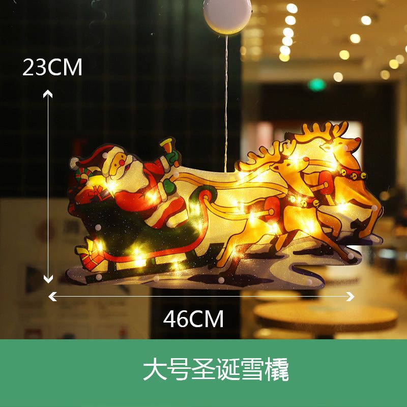image-LED Christmas Window Stickers Suction Cup Lights