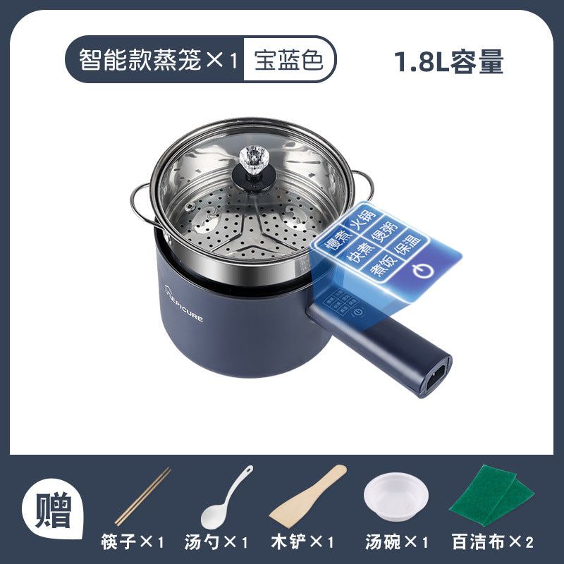 image-Guangxing 110V Electric Hot Pot - White, 1.8L, Multi-Functional