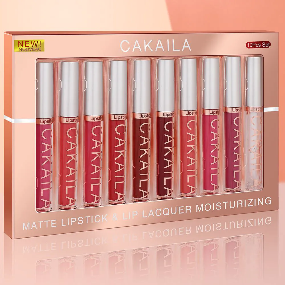 image-CAKAILA Waterproof Lip Gloss 10-Pack