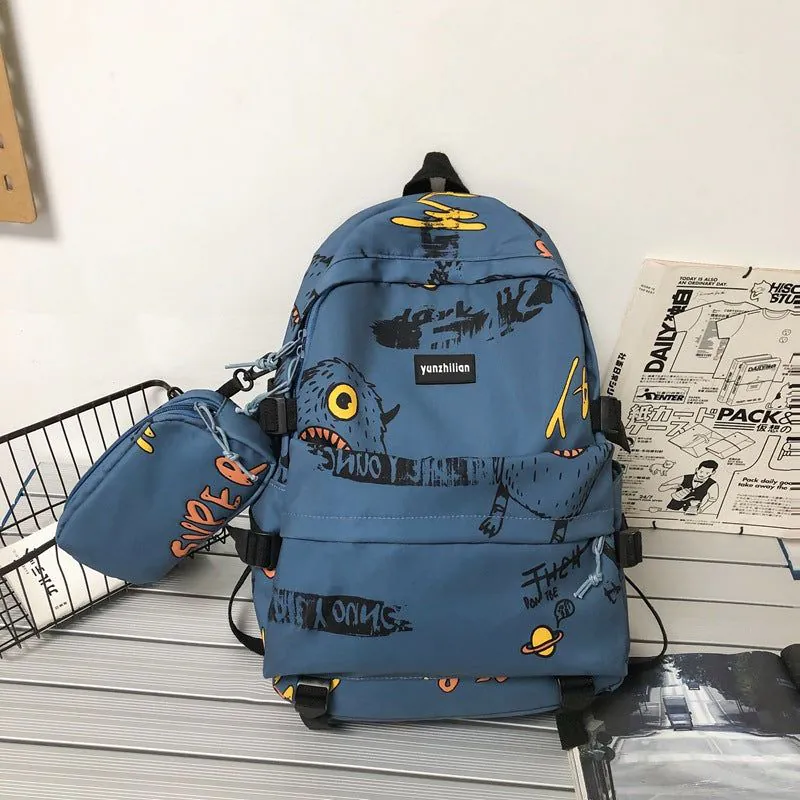image-Graffiti Backpack 20-35L Nylon Laptop Bag