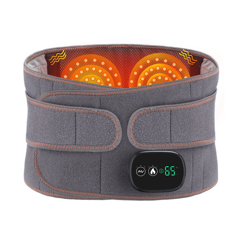 image-Electric Heating Massage Belt USB Charging Red Light Grey
