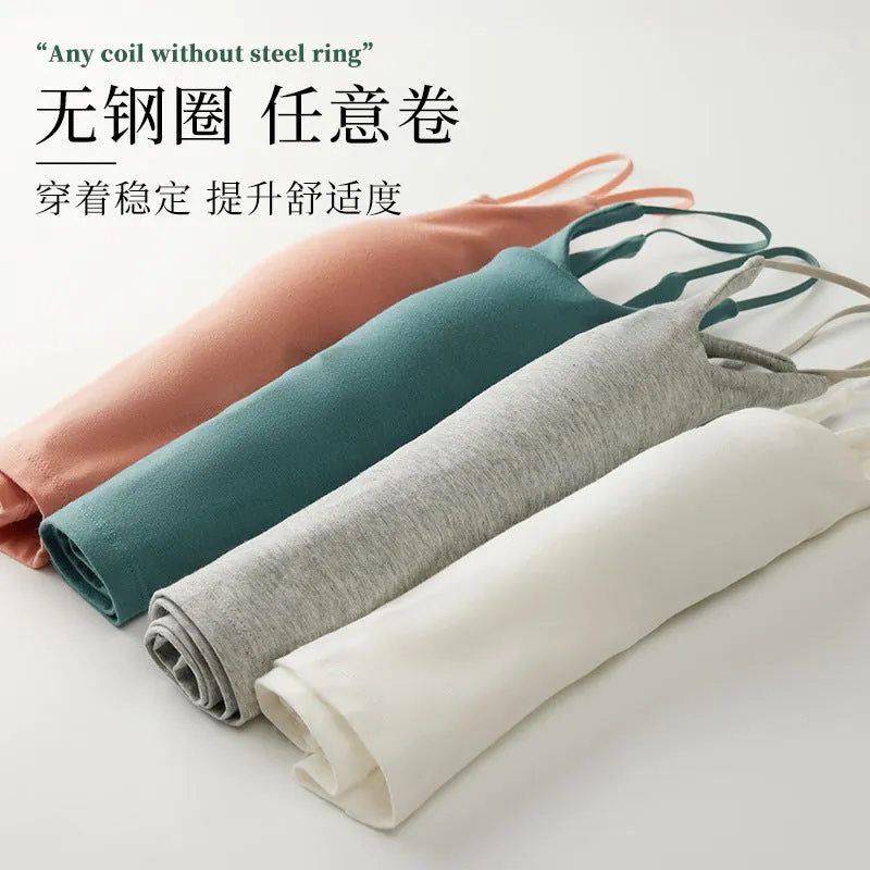 image-Cotton Bra Top - White M Wireless Full Cup