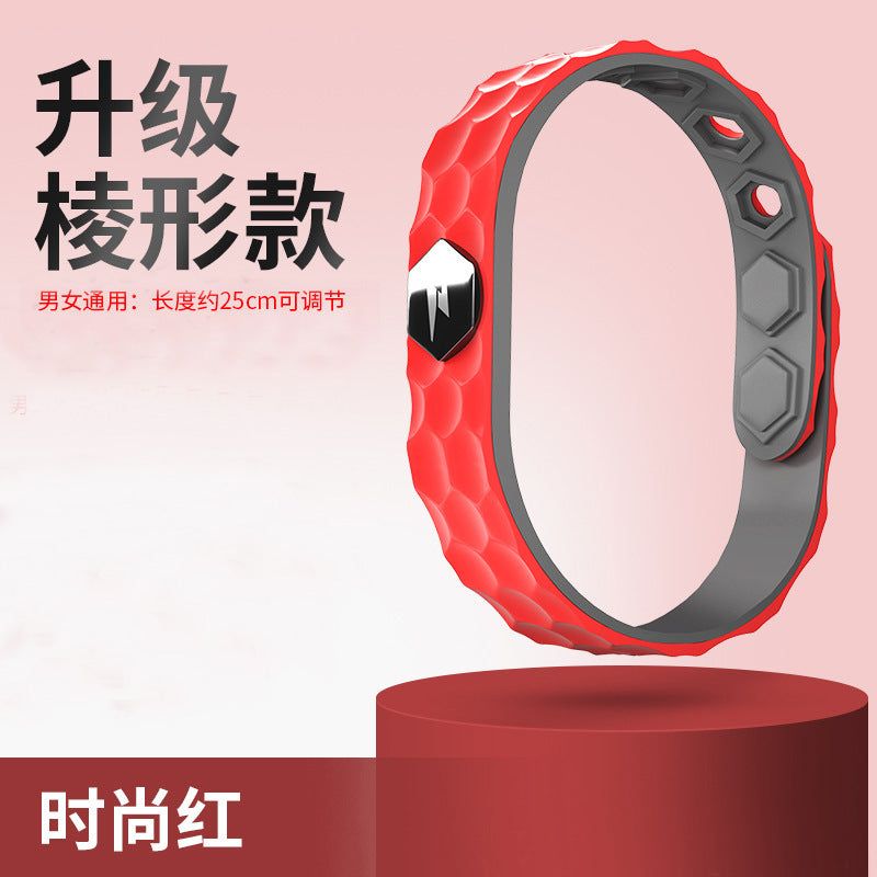 image-Silicone Anti-Static Bracelet - Blue Negative Ion