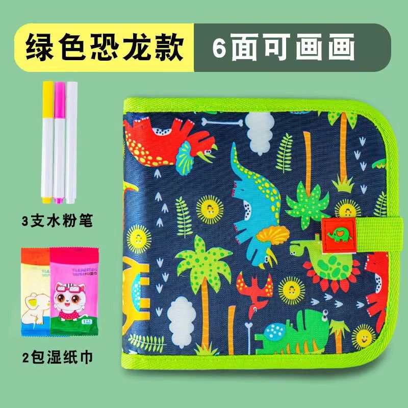 image-Children's Drawing Board - Red Dinosaur 6-Sided 