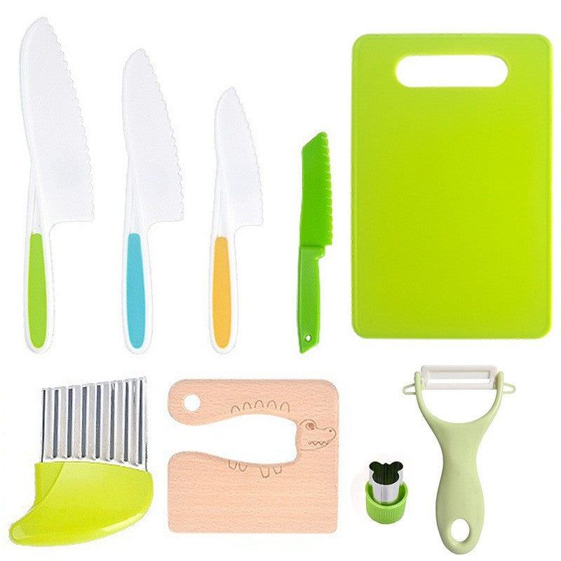 image-Litai Kids Plastic Knife Set 12-Piece Fruit Bread