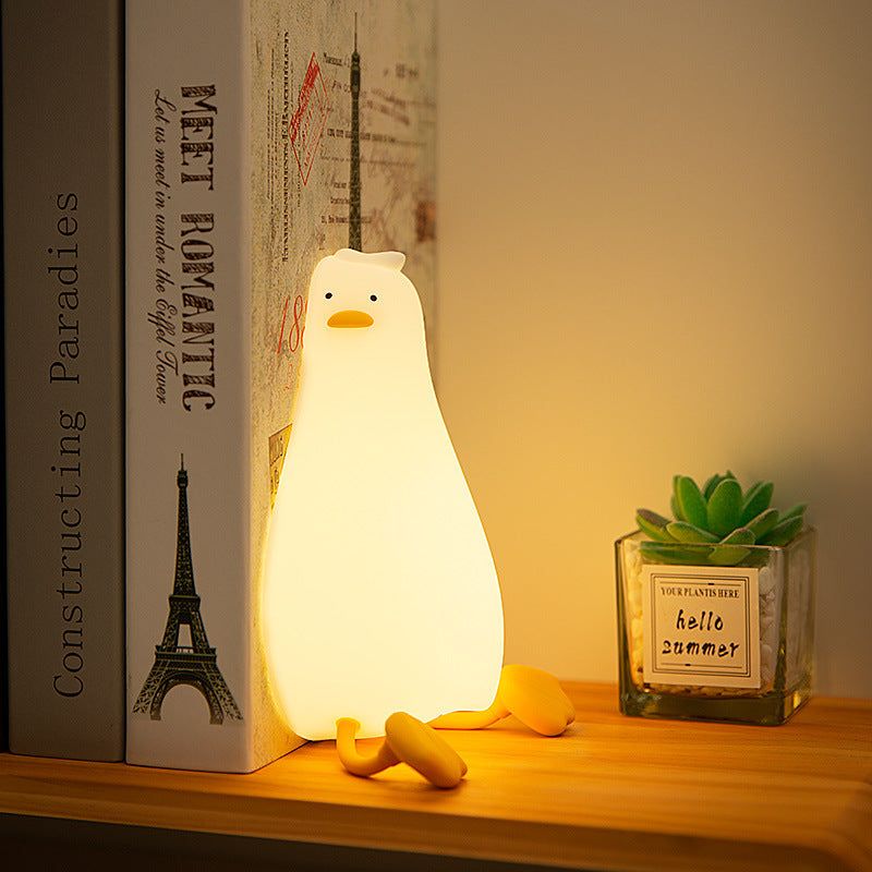 image-Three Peaches Panda Night Light - Modern Voice Control Bedside Lamp