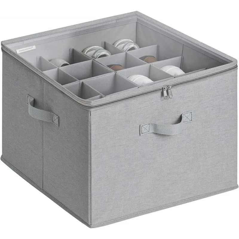 image-Weiyi Foldable Shoe Storage Box - Ivory 43x43x32cm