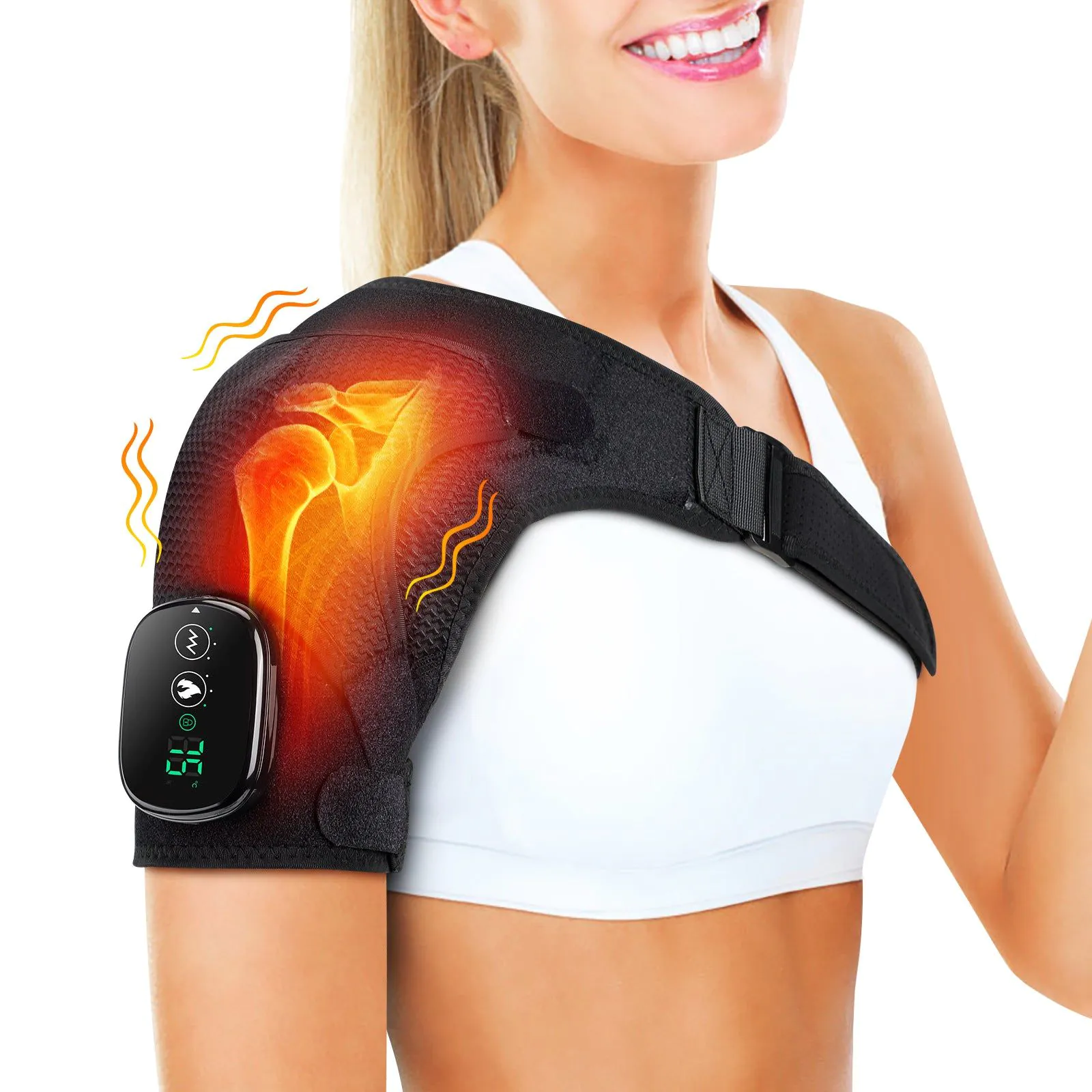 image-Electric Massage Knee Pads 3-Speed Heating USB
