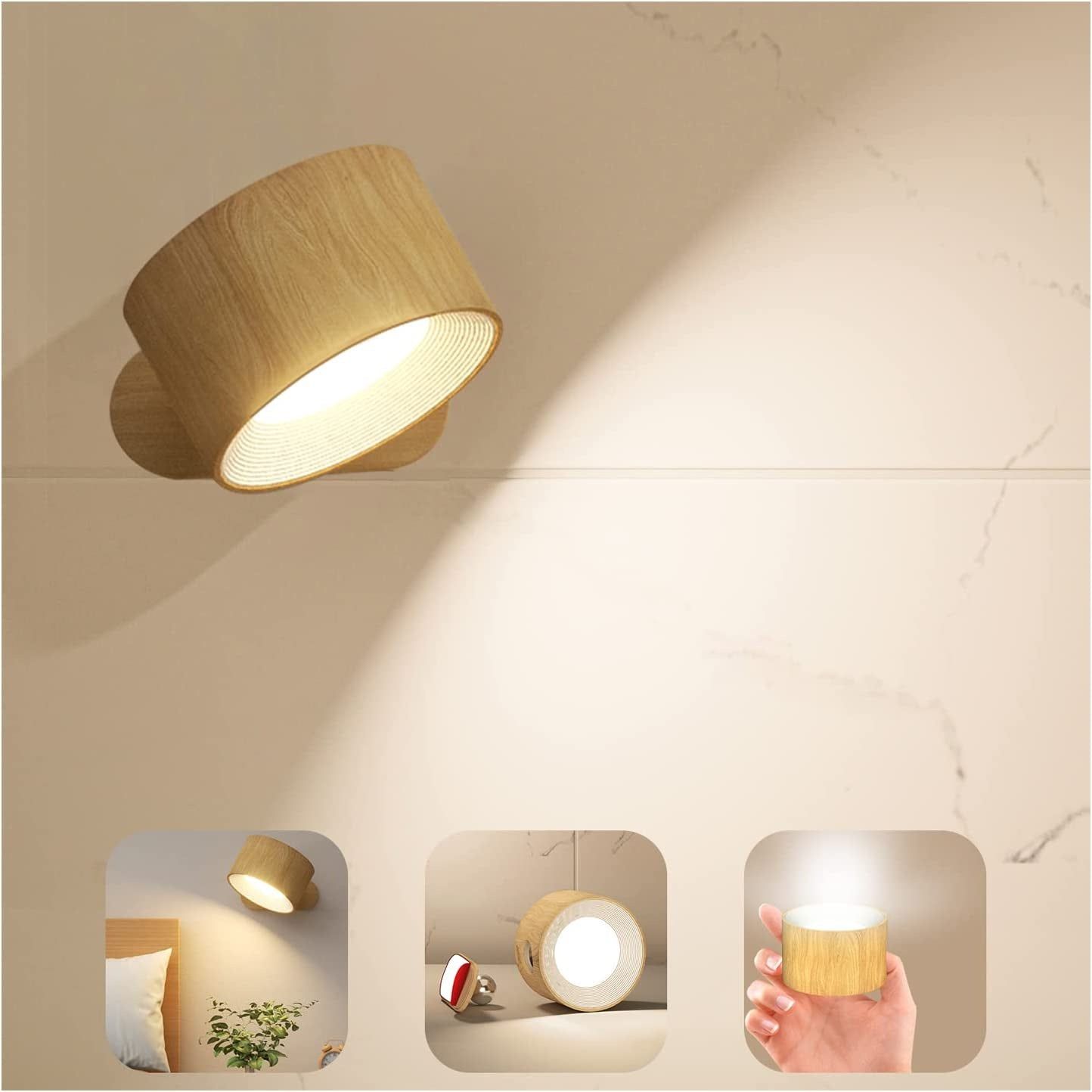 image-USB Rechargeable LED Wall Lamp - Touch Magnetic