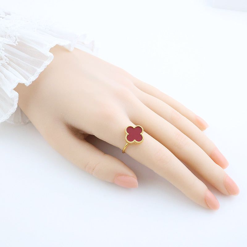 image-Four-Leaf Clover 18k Gold Plated Jewelry Set