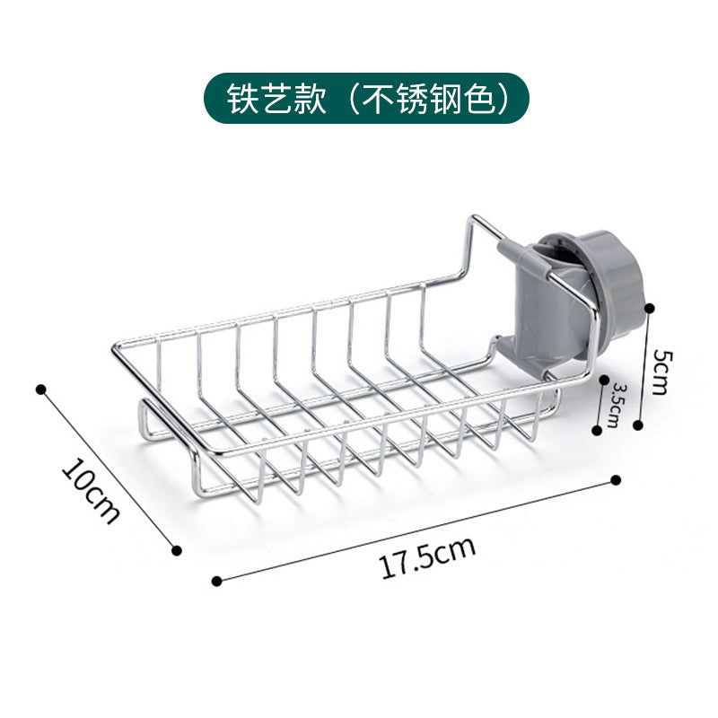image-Stainless Steel Kitchen Sink Drain Rack Double Layer 