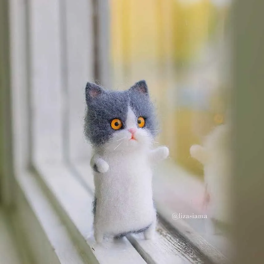image-Kitten Wool Felt DIY Material Pack - Orange