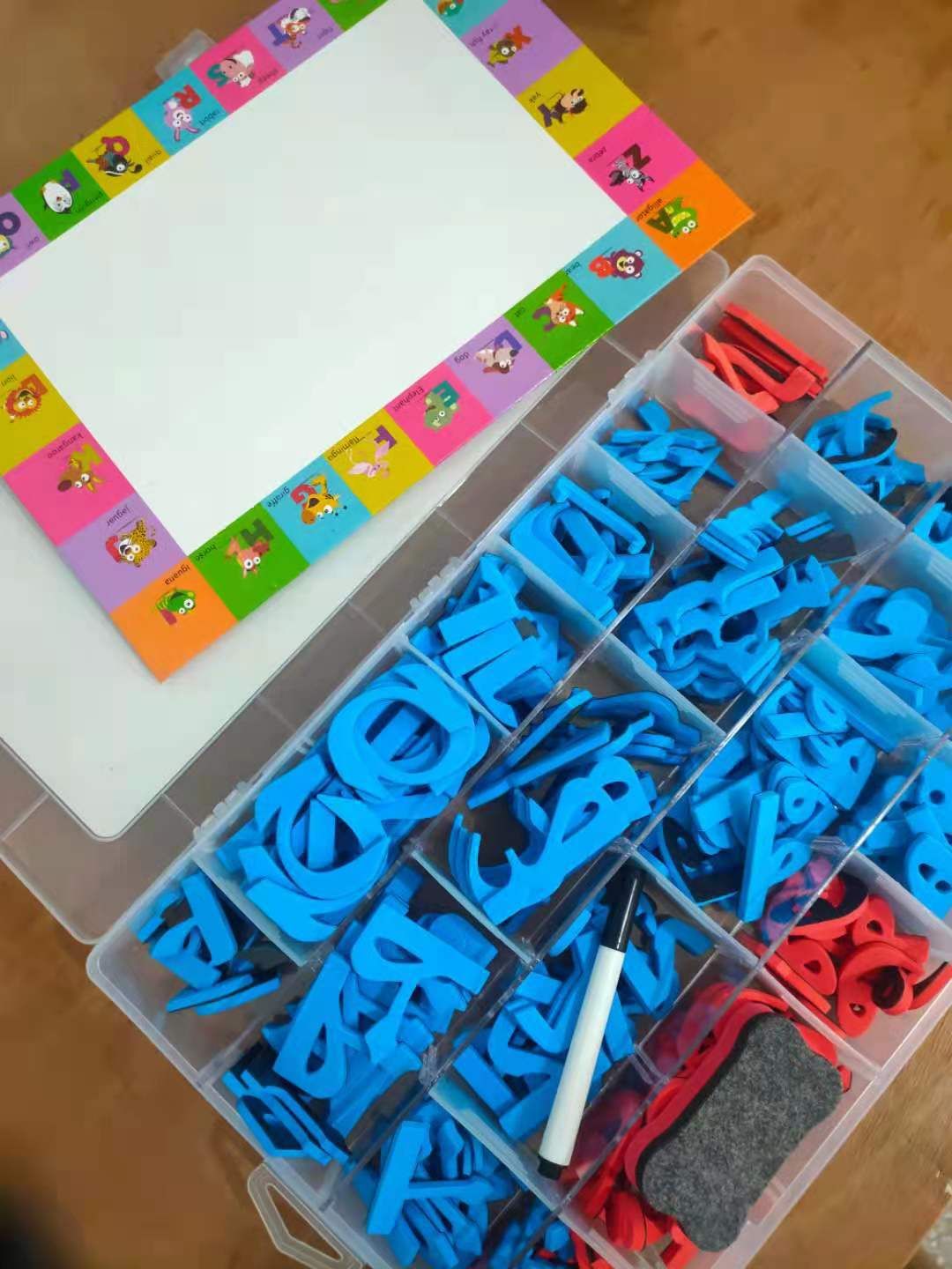 image-Magnetic Arabic Alphabet Letters - Red Blue Learning Set 