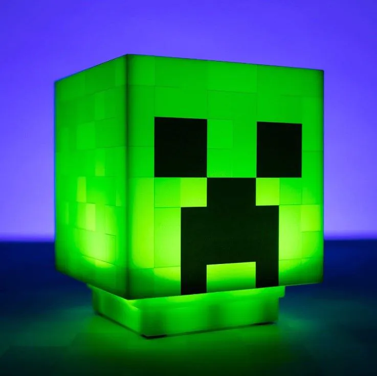 image-Minecraft Diamond Ore Lamp - Color Changing Night Light