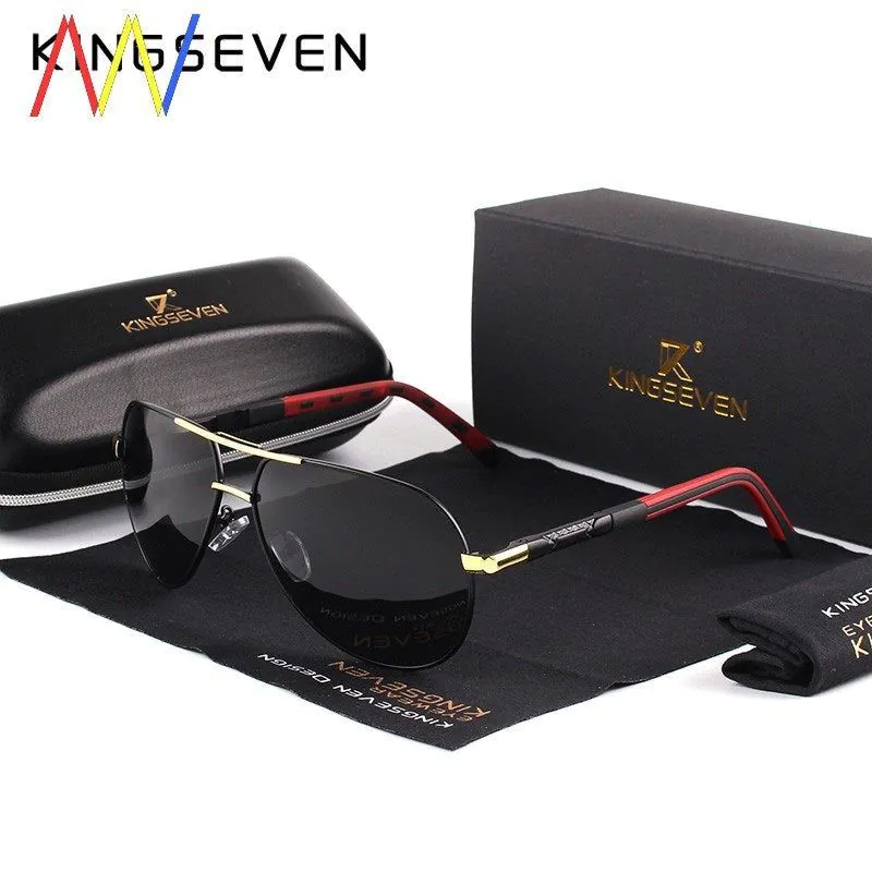 image-Polarized Sunglasses - Red Brown Round Frame Clip-On