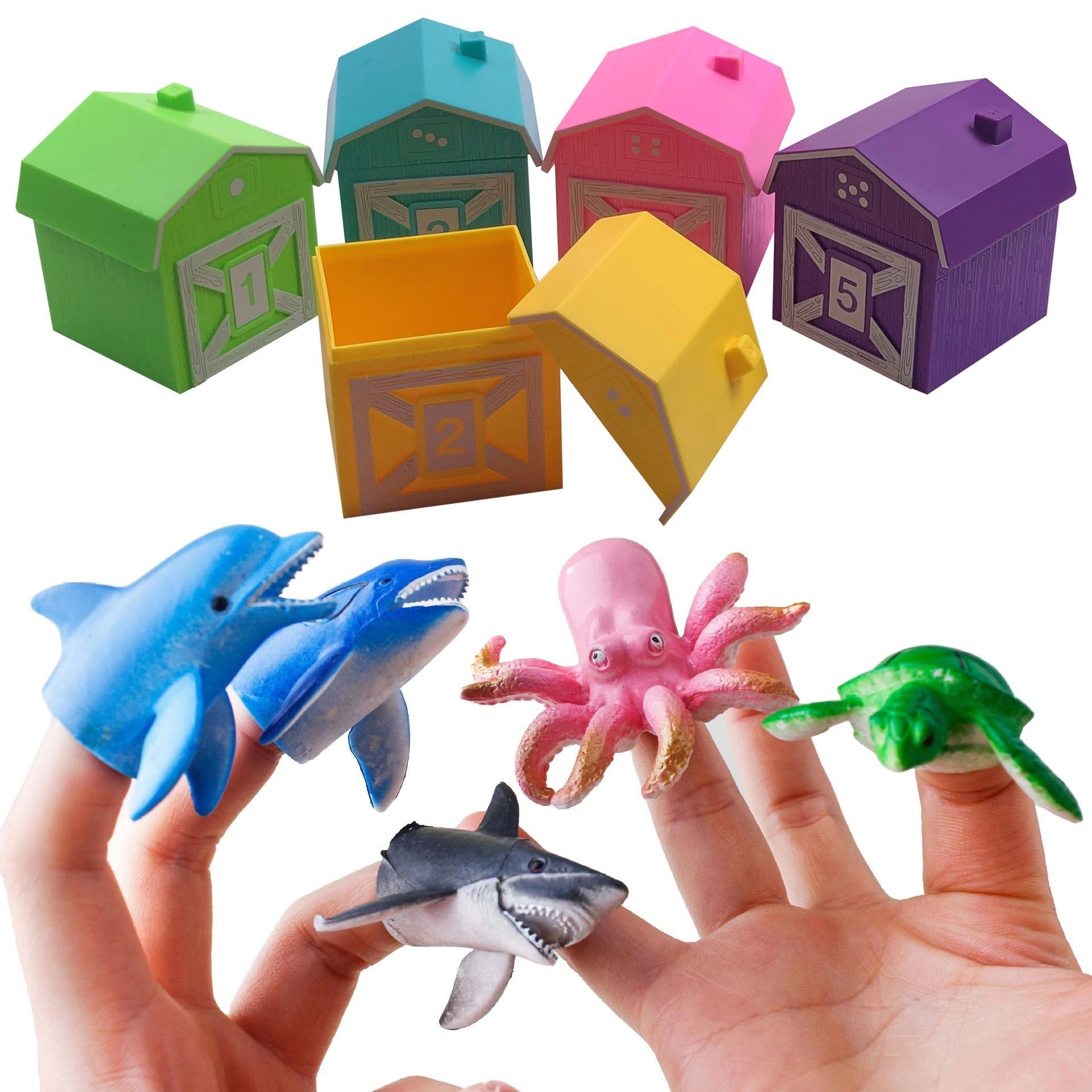 image-Rainbow House Counting Toy - Early Education Classification Toy