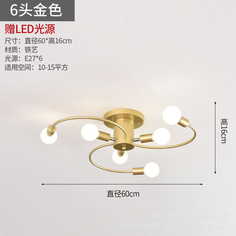 image-Nordic Chandelier Modern Industrial White Gold LED 220V