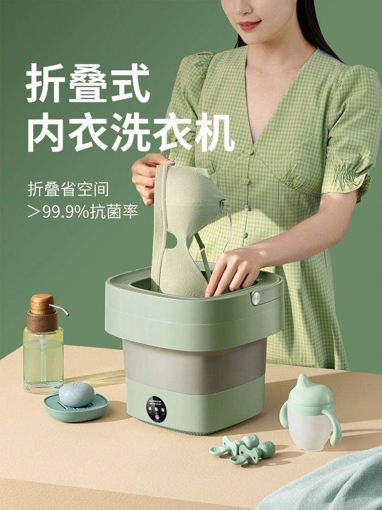 image-Mini Folding Washing Machine 6L Purple