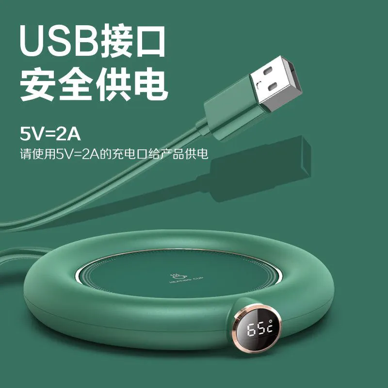 image-USB Heating Coaster - 55°C Warm Coffee Pad