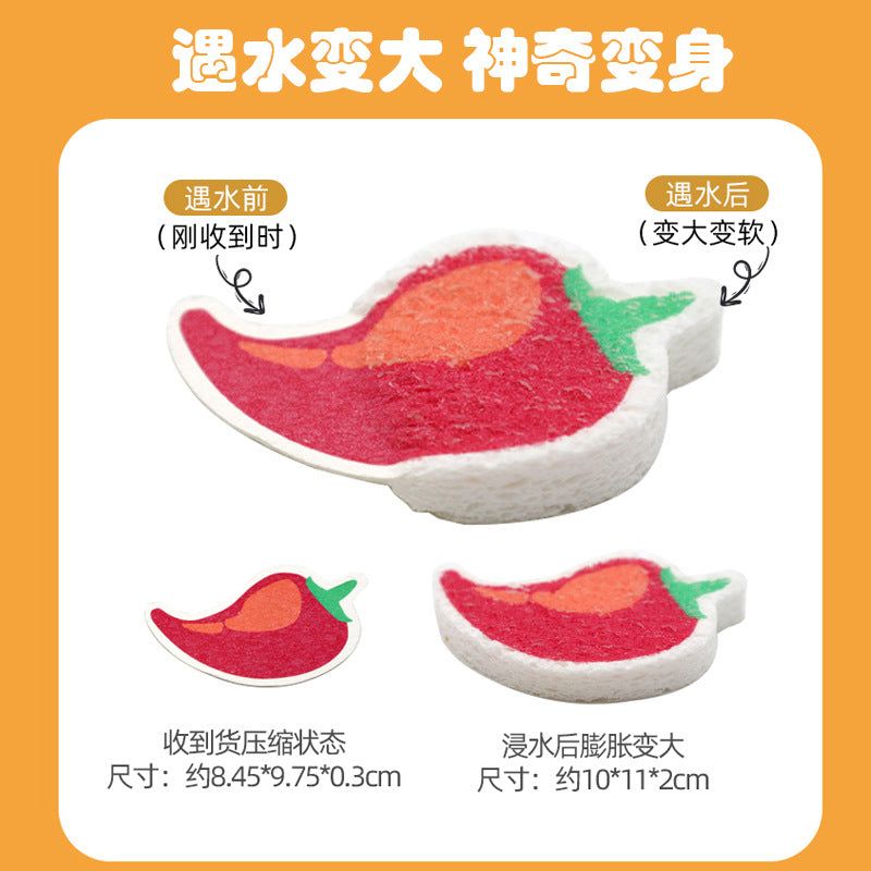 image-Wood Pulp Cotton Dishwashing Sponge