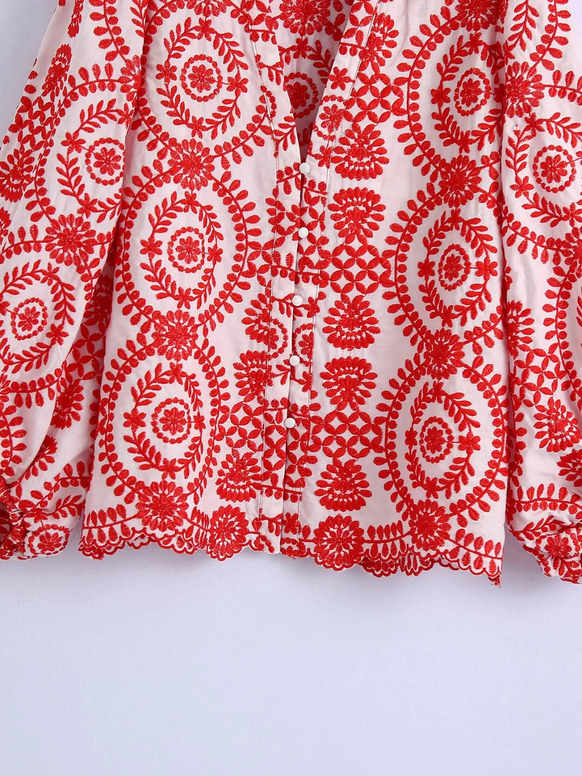 image-Long-Sleeve Embroidered Shirt