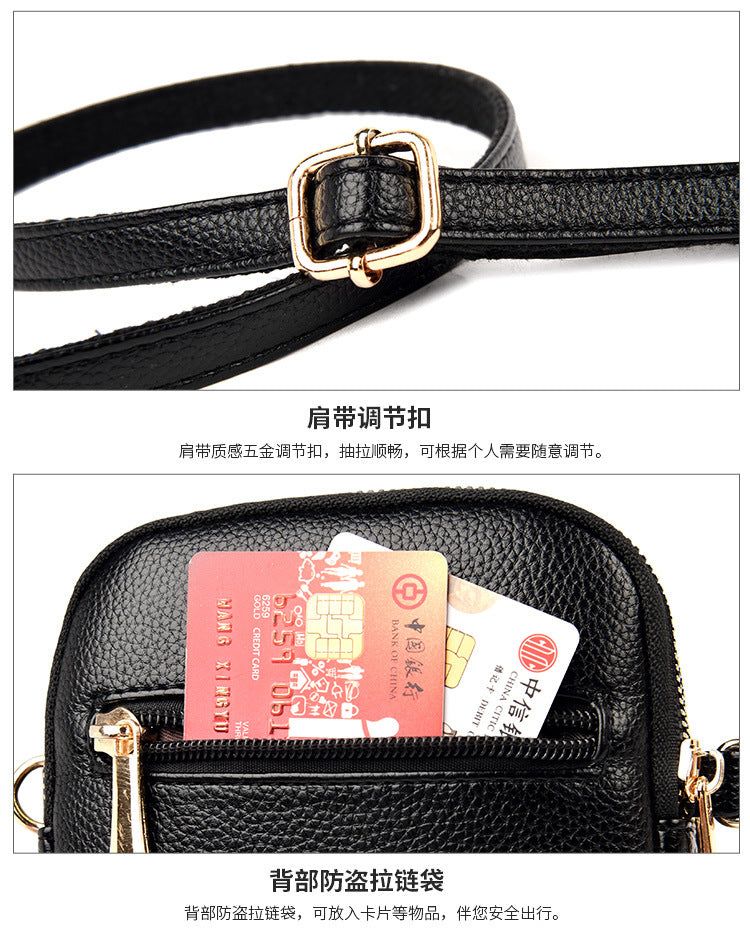 image-Women's PU Shoulder Bag - Lychee Pattern Square 
