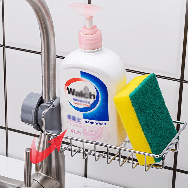image-Stainless Steel Kitchen Sink Drain Rack Double Layer 