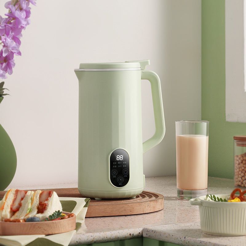 image-Automatic Mini Soymilk Machine - Filter-Free Heating Juicer White