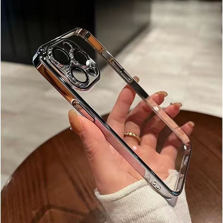 image-iPhone 12 PC Case - Transparent Plating Lens Film