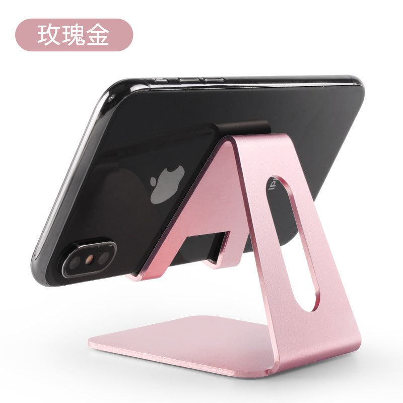 image-Mobile Phone Stand - Metal Desktop Tablet Holder Black 