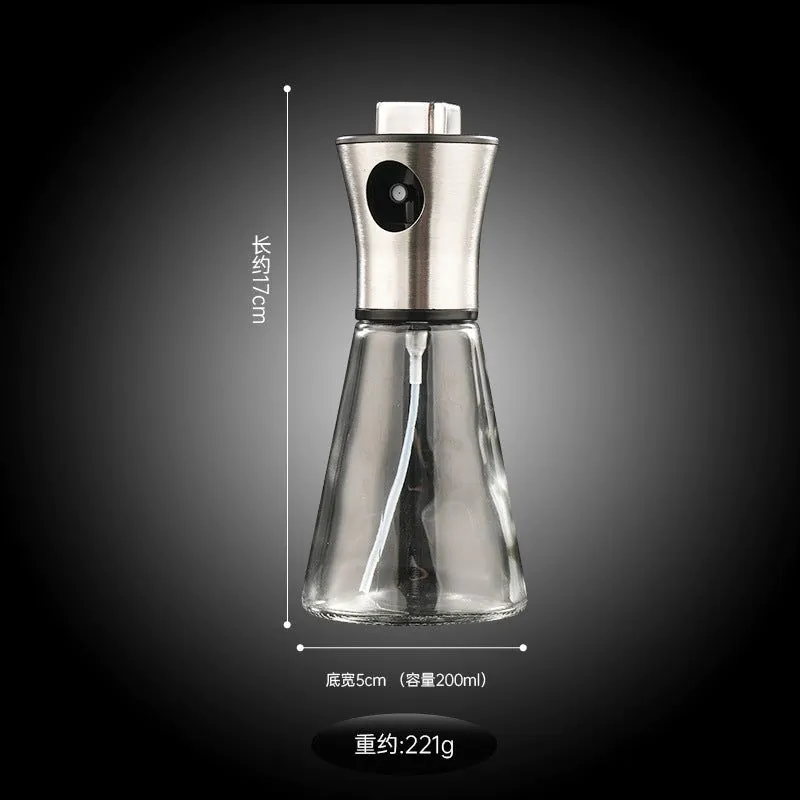 image-Glass Oil Spray Bottle 200ml - Modern Press Type