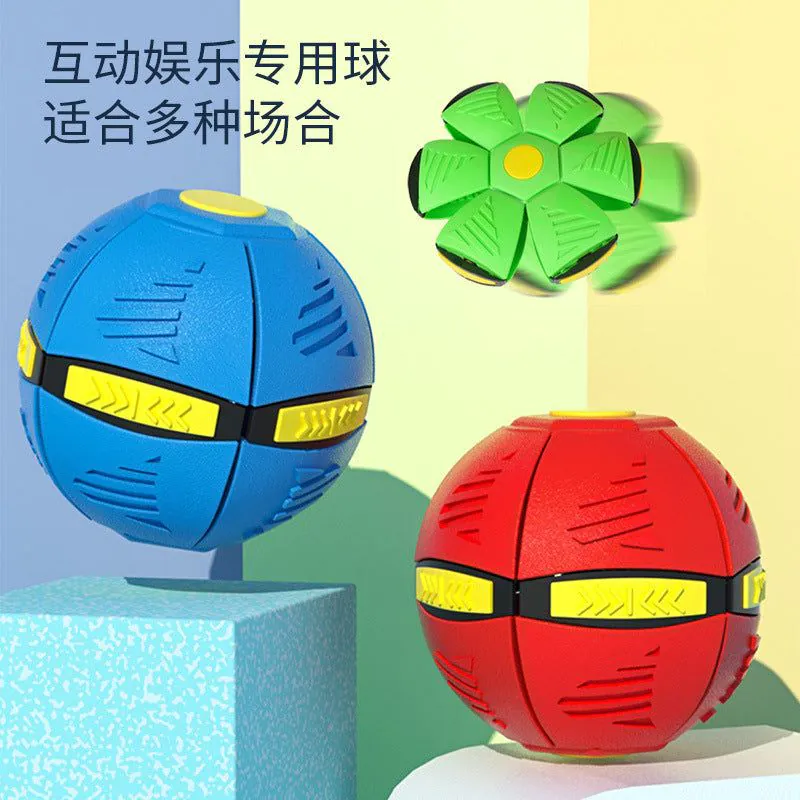 image-UFO Decompression Vent Ball Toy - Flashing Interactive Ball 22cm