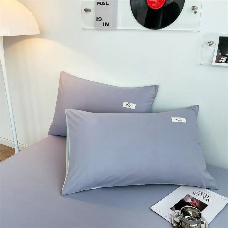 image-Modern Simple Cartoon Pillow Cover Cotton Pair