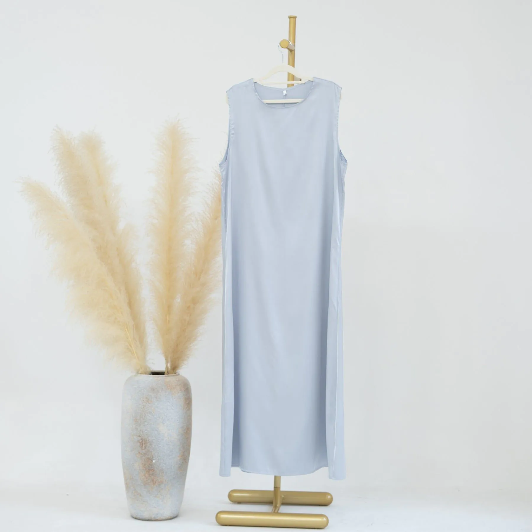 image-Loriya Summer Sleeveless Long Skirt - Macaron Solid